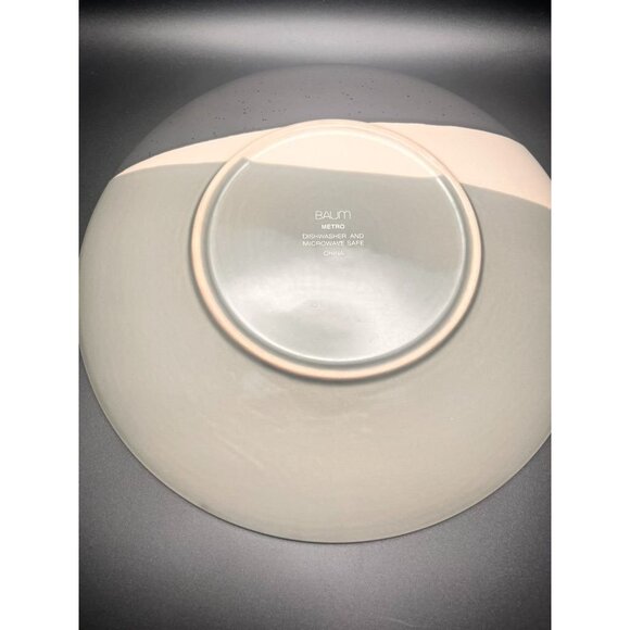 Baum Bros. Metro 4 Dinner Plates Modern Art Beige/Gray/Black Discontinued - Picture 4 of 4